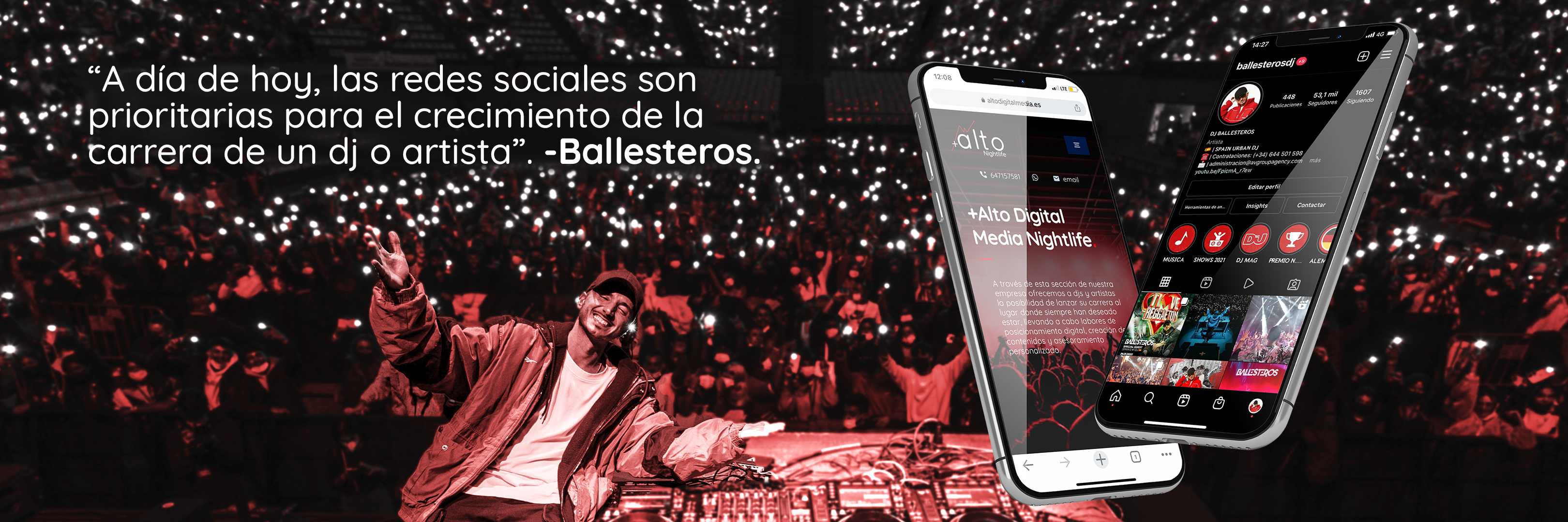 Gestión de redes sociales, asesoramiento personalizado y creación de contenido. DJ 